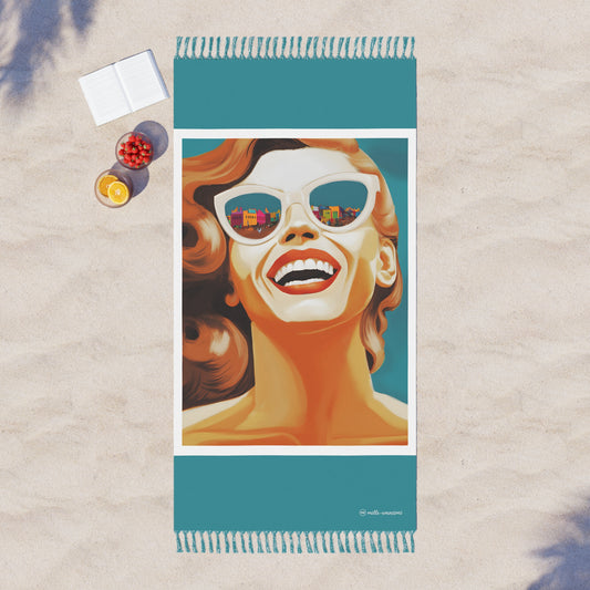 Smile Woman Beach Towel
